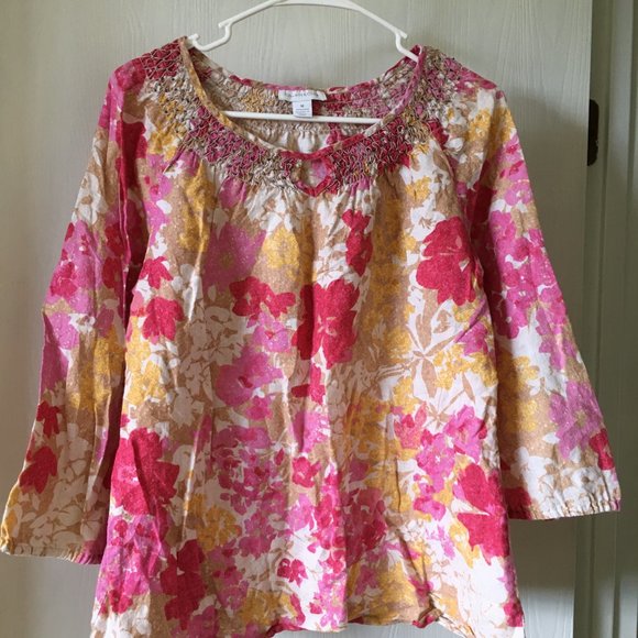 Charter Club linen blouse. Size M. - Picture 4 of 14